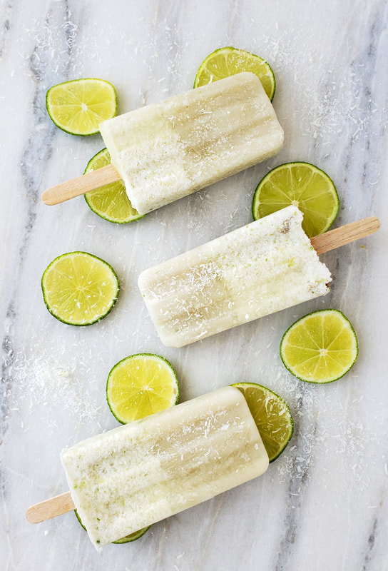 summer coconut lime popsicles